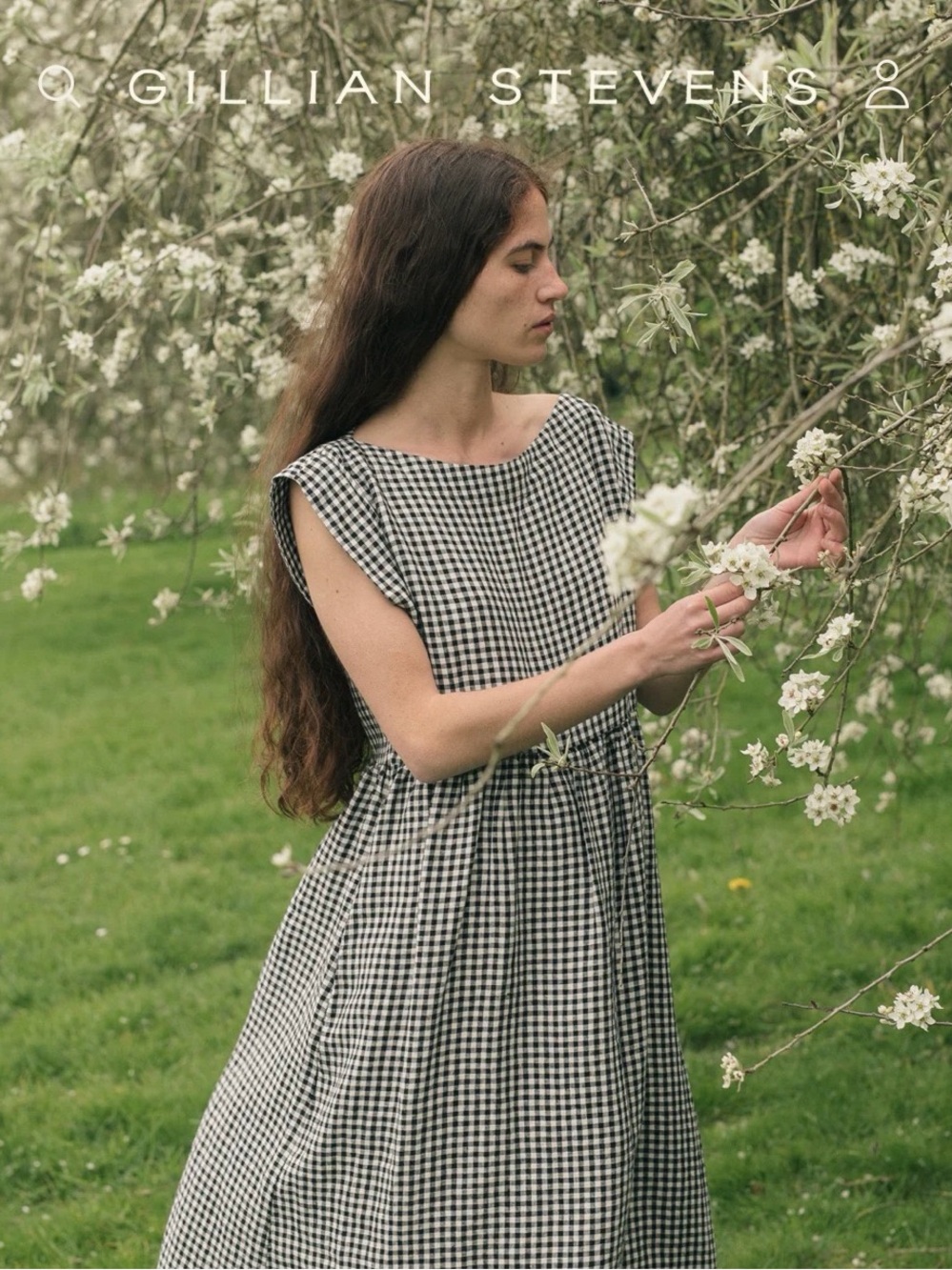 Gillian Stevens Valley Dress Gingham Noir
